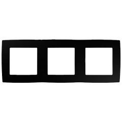 Рамка на 3 поста Эра 12, чёрный 12-5003-06