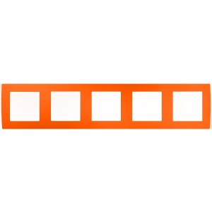 Обзор Рамка на 5 постов Эра 12, оранжевый 12-5005-22