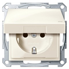 Розетка c/з с крышкой IP44 Merten System M Бежевый