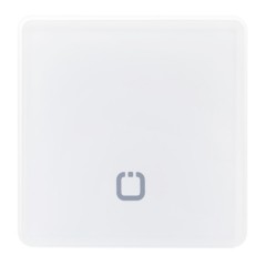 Сенсорный радиовыключатель 1-клавишный HiTE PRO беспроводной передатчик 1к округлый белый 707476
