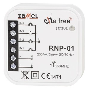 Обзор Радиомодуль встраиваемый Zamel Exta Free для кнопочного выключателя без фиксации 4 канала 220В