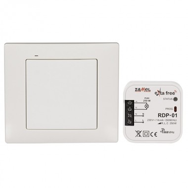 Купить Комплект для беспроводного управления с диммированием Zamel (RNK02 + RDP01) 1 канал 250Вт белый