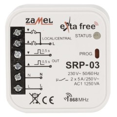 Радиореле для централизованного управления жалюзи Zamel Exta Free приемник 1 канал 1250Вт 220В