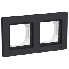 Рамка SE AtlasDesign Aqua 2 поста IP44, карбон