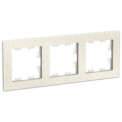 Рамка SE AtlasDesign Nature 3 поста, мрамор крем рояль