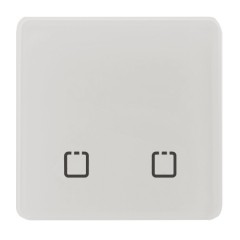 Сенсорный радиовыключатель 2-клавишный HiTE PRO б/п передатчик 2к округлый светло-серый