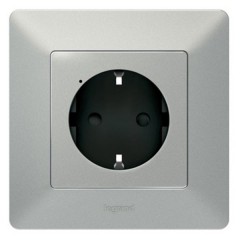 Умная розетка 2К+З 16А 230В  Legrand Valena Life NETATMO алюминий