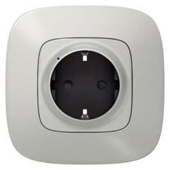 Умная розетка 2К+З 16А 230В  Legrand Valena Allure NETATMO алюминий