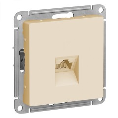 Розетка компьютерная RJ45 кат 6А SE AtlasDesign, бежевый