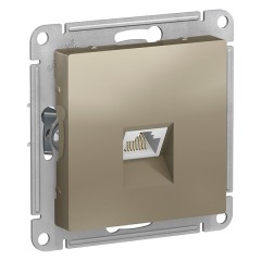 Розетка компьютерная RJ45 кат 6А SE AtlasDesign, шампань