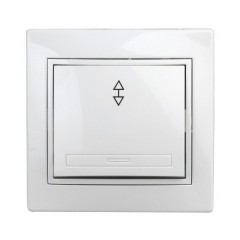 Переключатель 10А 250В  IP20 Intro Plano, белый 1-103-01