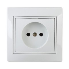 Розетка 2P 16А 250В IP20 Intro Plano, белый 1-201-01