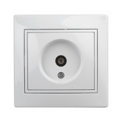 Розетка TV одиночная IP20 Intro Plano, белый 1-301-01