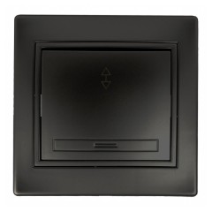 Переключатель 10А 250В  IP20 Intro Plano, антрацит 1-103-05