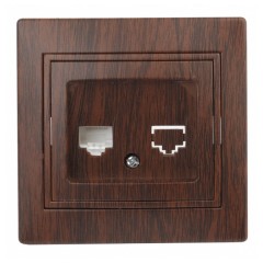 Розетка информационная RJ45 IP20  Intro Plano, венге 1-303-10