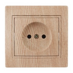 Розетка 2P 16А 250В IP20 Intro Plano, сосна 1-201-11