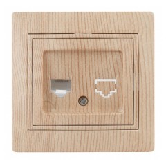 Розетка информационная RJ45 IP20  Intro Plano, сосна 1-303-11