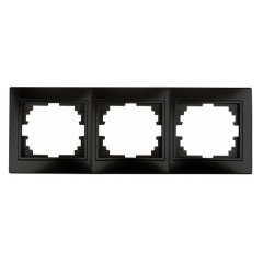 Рамка на 3 поста горизонтальная Intro Plano, антрацит 1-503-05