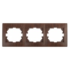 Рамка на 3 поста горизонтальная Intro Plano, венге 1-503-10