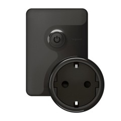 Умная мобильная розетка 2К+З 16А 230В.Legrand NETATMO черный