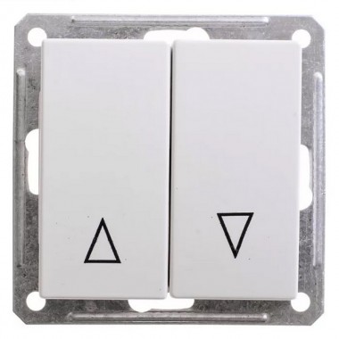 Купить Двухклавишный выключатель с механич блокировкой для жалюзи механизм 10А SE W59, белый