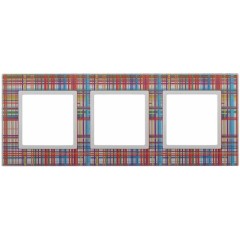 Рамка на 3 поста стекло Эра Elegance прозрачный+белый 14-5103-00