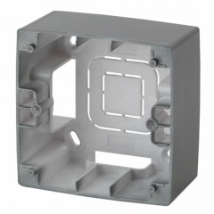 Коробка накладного монтажа Эра 12 1 пост, графит 12-6101-12