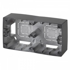 Коробка накладного монтажа Эра 12 2 поста, антрацит 12-6102-05