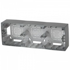 Коробка накладного монтажа Эра 12 3 поста, графит 12-6103-12
