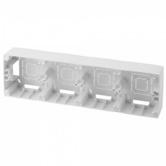 Коробка накладного монтажа Эра 12 4 поста, белый 12-6104-01