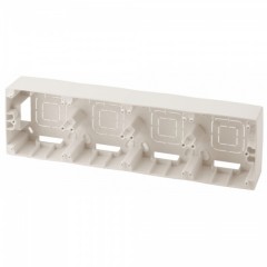 Коробка накладного монтажа Эра 12 4 пост, слоновая кость 12-6104-02 (бежевый)