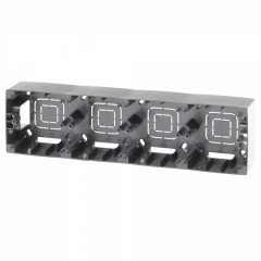 Коробка накладного монтажа Эра 12 4 поста, графит 12-6104-12