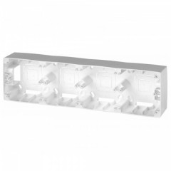 Коробка накладного монтажа Эра 12 4 поста, алюминий 12-6104-03