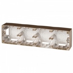 Коробка накладного монтажа Эра 12 4 поста, бронза 12-6104-13