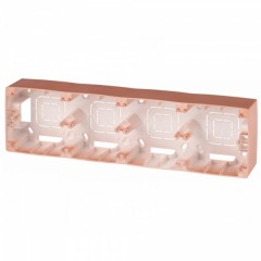 Коробка накладного монтажа Эра 12 4 поста, медь 12-6104-14