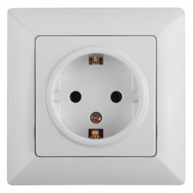 Отзывы Розетка 2Р+Е Schuko со шторками 16А-250В Intro Solo, белый 4-206-01