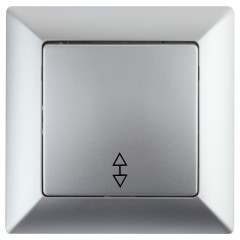 Переключатель 10А-250В Intro Solo, алюминий 4-103-03