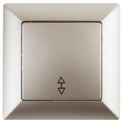 Переключатель 10А-250В Intro Solo, шампань 4-103-04