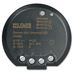 Обзор Универсальный мини диммер 20-210Вт Jung