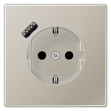 Обзор Розетка с/з и с USB-зарядным устройством тип С Jung LS Нержавеющая сталь