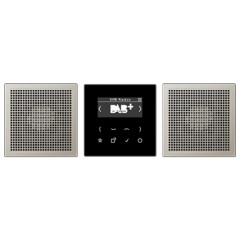 Цифровое радио DAB+/FM стерео Jung LS черный/нержавеющая сталь