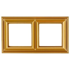 Рамка 2-ая для вертикальной и горизонтальной установки Jung ECO Profi Deco Золото