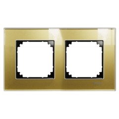 Рамка 2-ая Стекло M-Elegance Merten  Золото