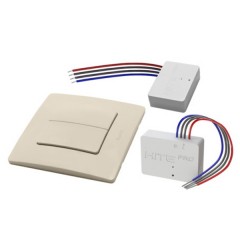 Комплект для беспроводного управления HiTE PRO радиовыключатель+реле 2 канала по 1000Вт бежев 062991