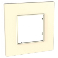 Рамка Unica Quadro 1 пост бежевая