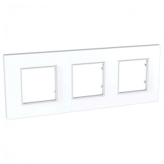 Рамка Unica Quadro 3 поста белая