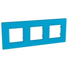 Рамка Unica Quadro 3 поста голубика
