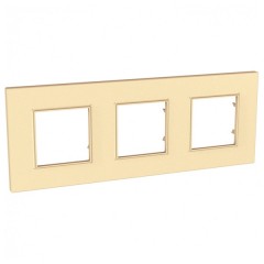 Рамка Unica Quadro 3 поста карамель