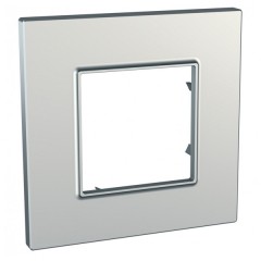 Рамка Unica Quadro 1 пост серебро