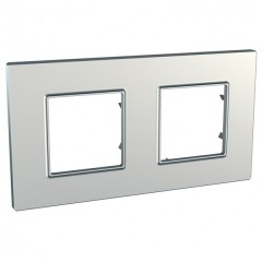 Рамка Unica Quadro 2 поста серебро